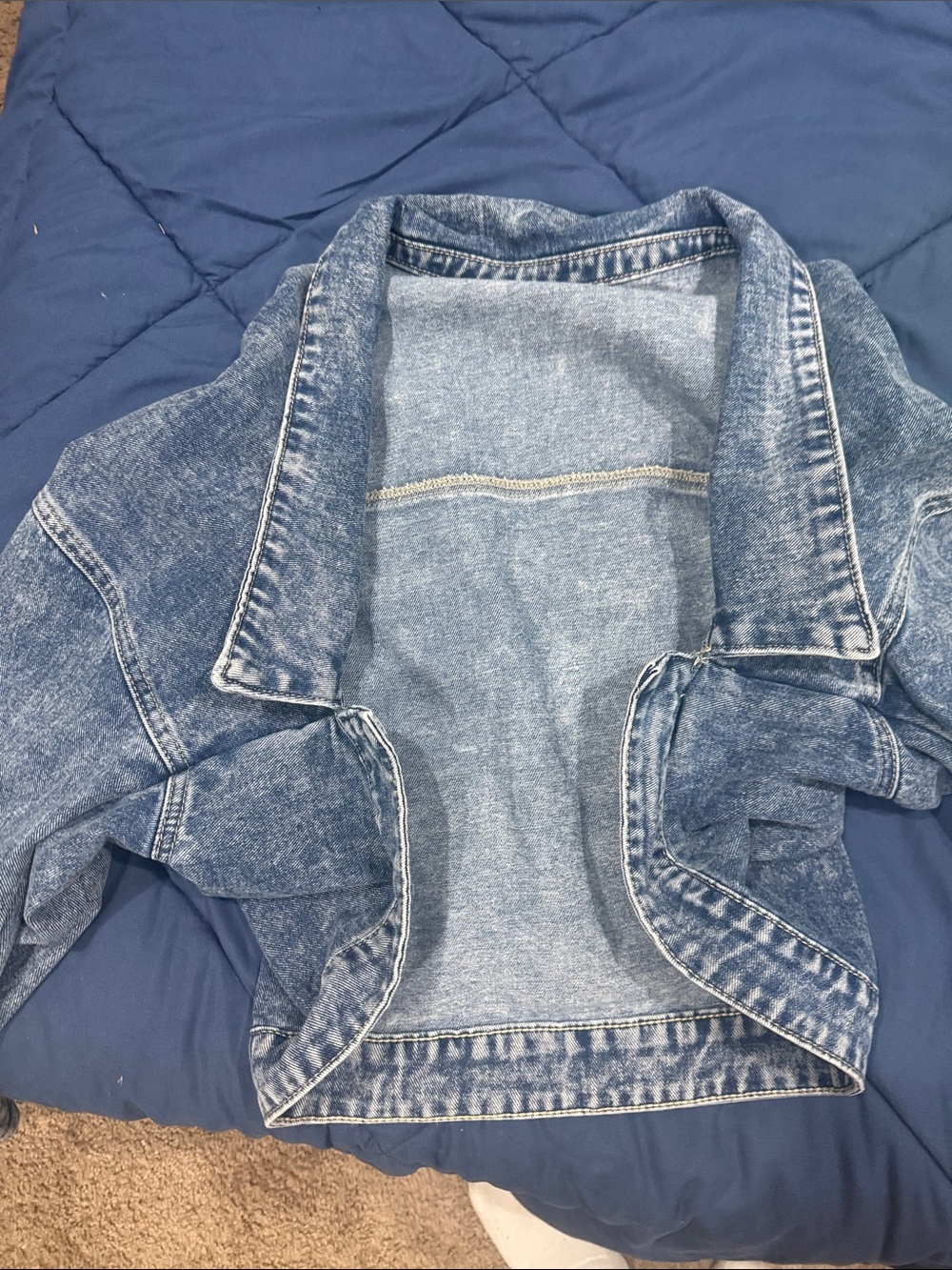 Forever 21 Light Blue Washed Denim Jean Jacket